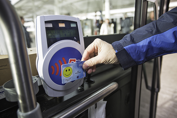 rfid keychain on bus