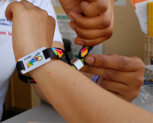 rfid ticket woven bracelet for ticket